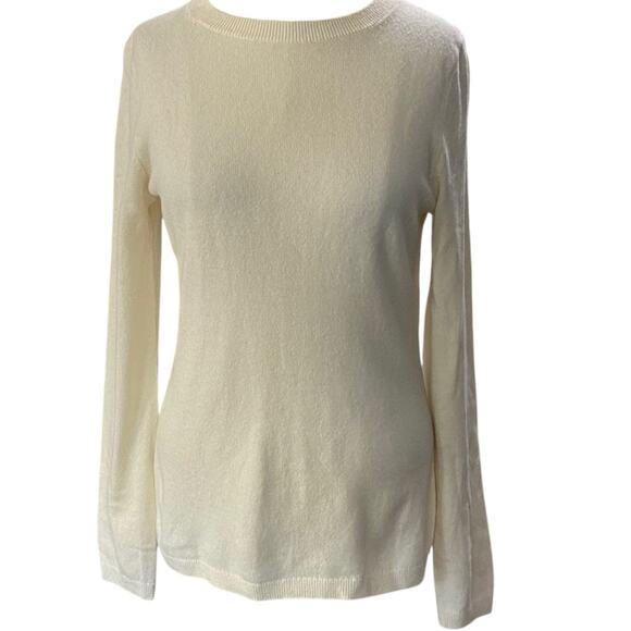 Lands' End Cream Cashmere Sweater Size XS - Picture 2 of 7